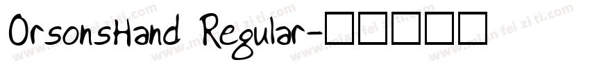 OrsonsHand Regular字体转换